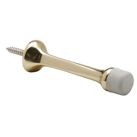 Schlage Schlage 3-1/8 in. W X 7/8 in. L Metal Bright Brass Door Stop Mounts to door and wall SPS61MB-605